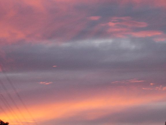 Backyard sunset