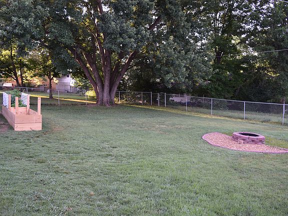 Fenced backyard