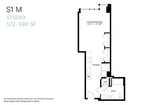 Floor plan Studio S1m