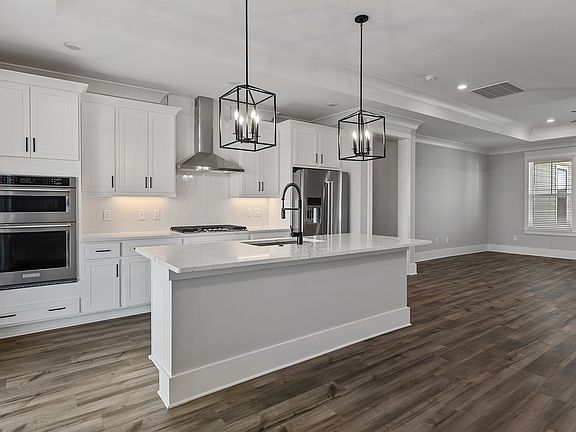 Stainless steel appliances are included