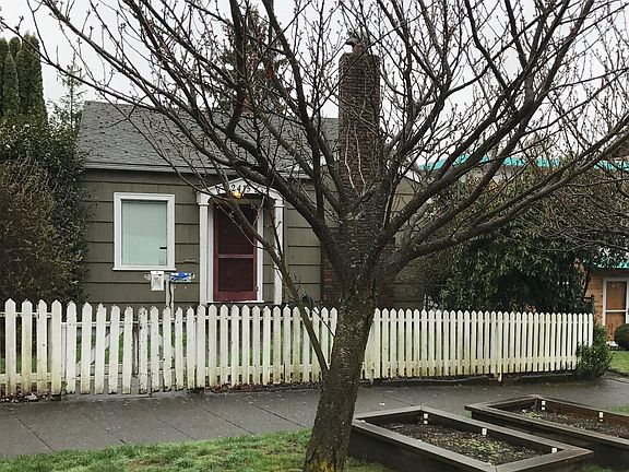 Raised garden planter boxes in front