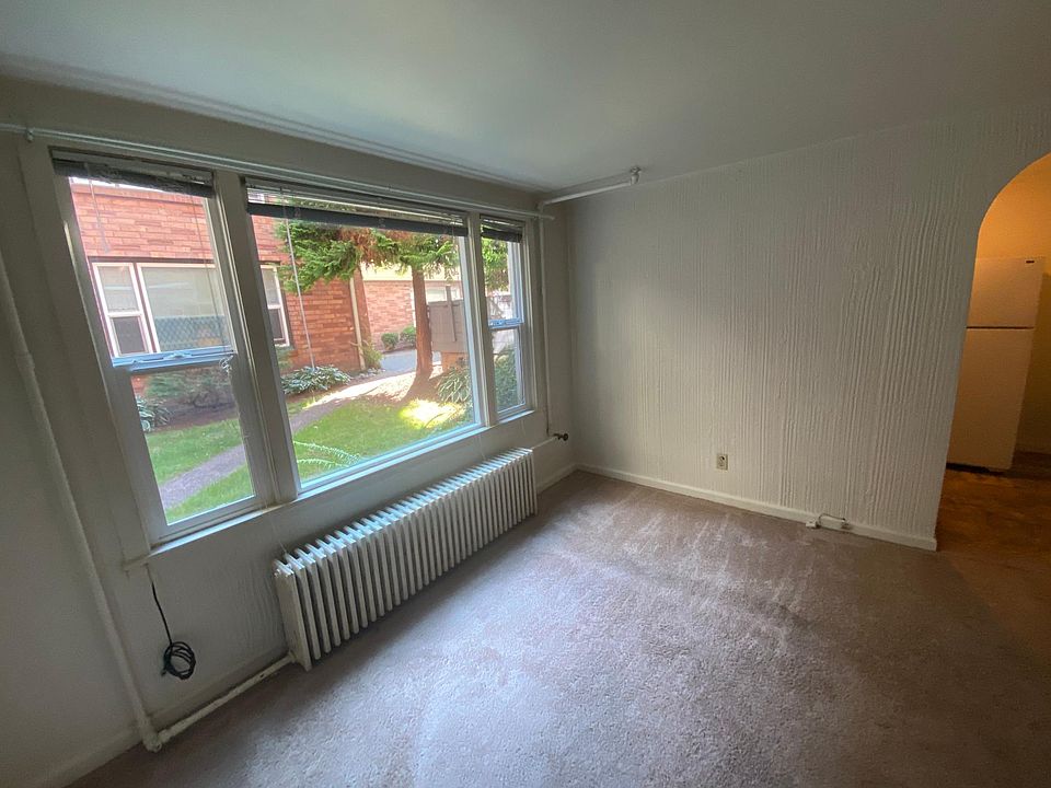 Large windows to a courtyard view - lots of natural light!