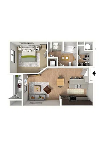 Floor plan P1 1X1 A2