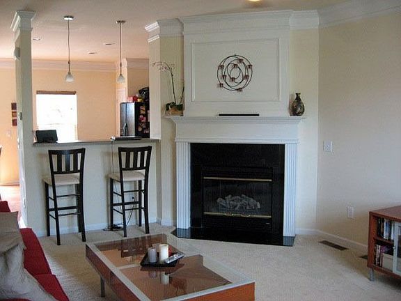 Living room is open to the kitchen.