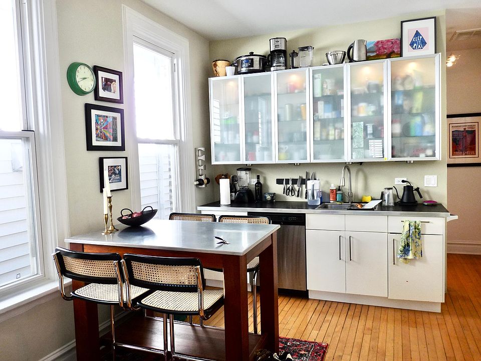 Eat in kitchen will have a new stainless refrigerator, gas range and microhood installed.