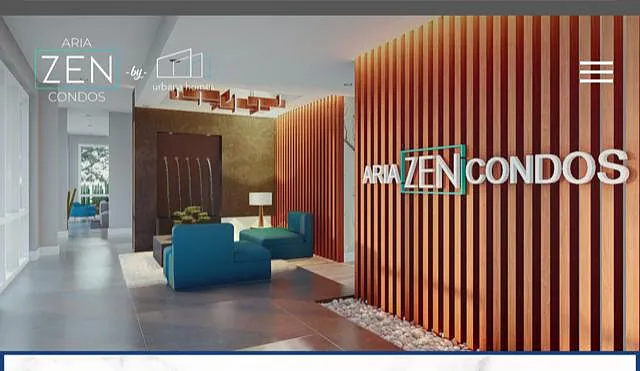 Zen condo lobby has community room/yoga room/parcel room to secure your packages
