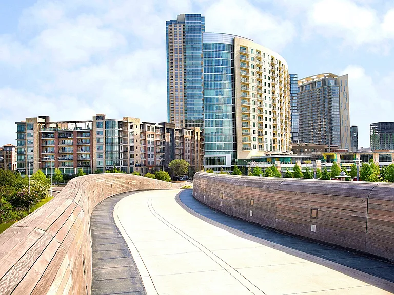 Gables Park Tower Exterior from Bridge