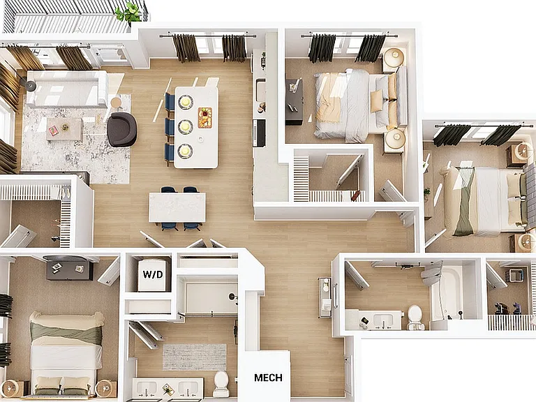 3D Floorplan - Unit C1 3D Floorplan - Unit C1
