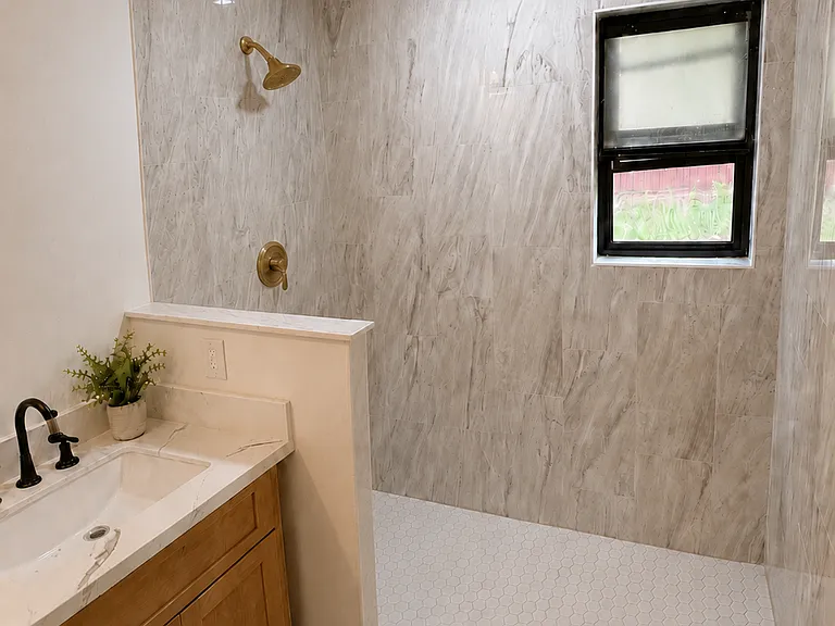 Master bathroom walk in shower
