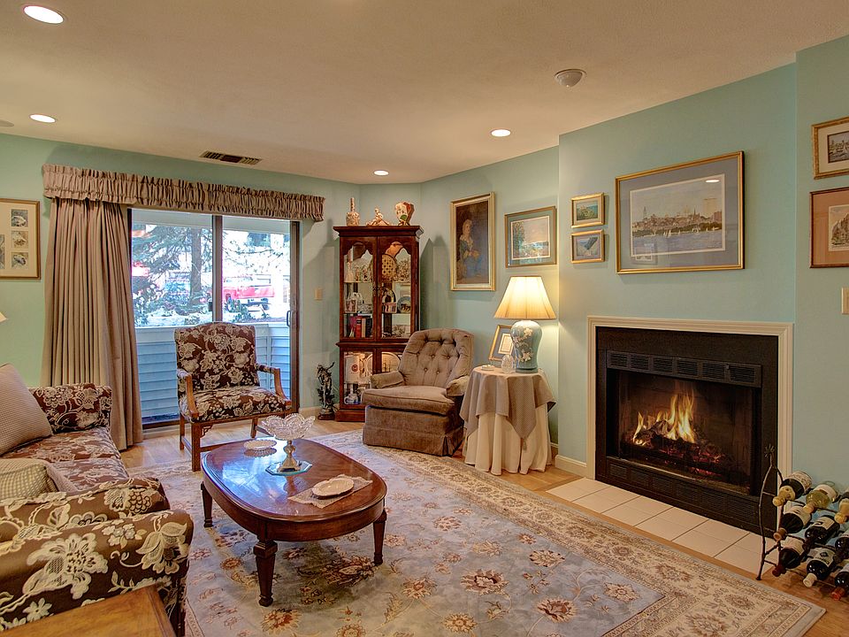 Fireside sunken living room