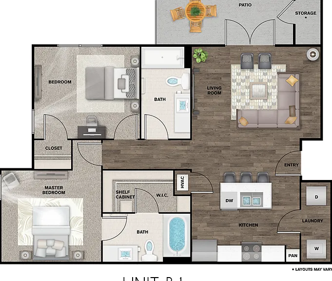 B1 floor plan Tacara Westpointe Village