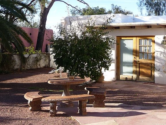 Main house back yard