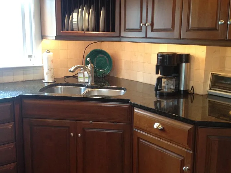 Kitchen stainless sink and granite