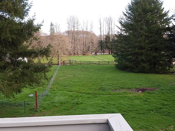 Looking down at pasture 