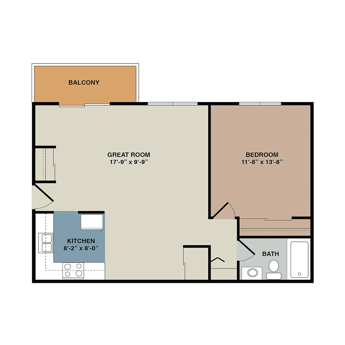 Floor plan 1 Bedroom