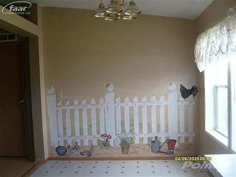 Painted mural in the kitchen area