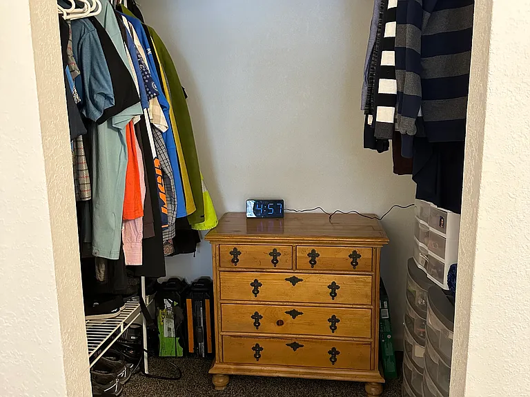 Closet in bedroom