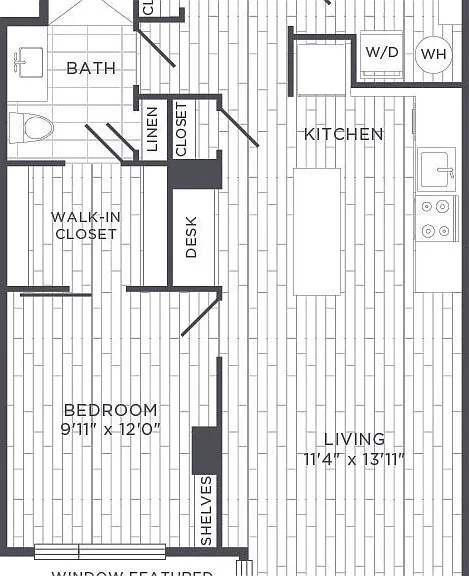 One Bedroom floor plan Sonnet