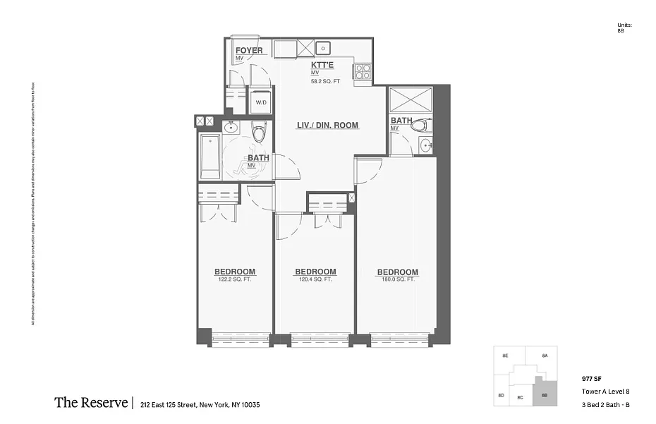 Floor plan 3 Bedroom 2 Bathroom A