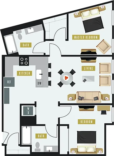 Floor plan D7 (West Building)