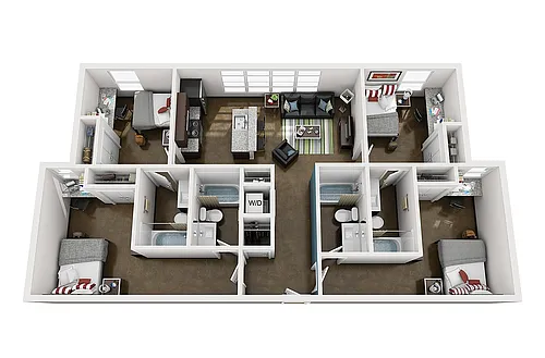 Floor plan 4BR/4BA - Elite