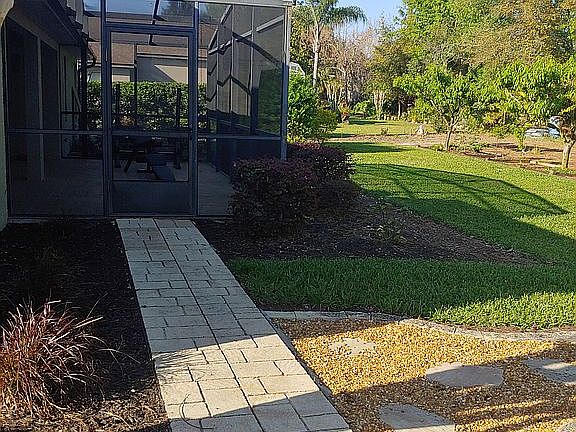 Walkway to screen porch
