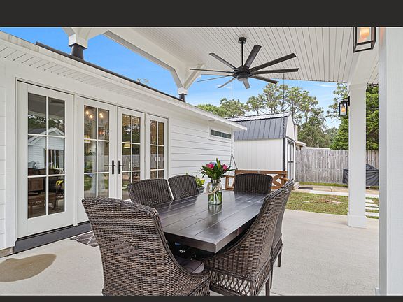 Patio with beautiful cover from the sun!