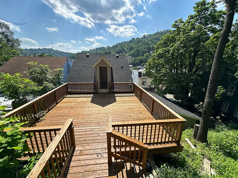 deck in the rear