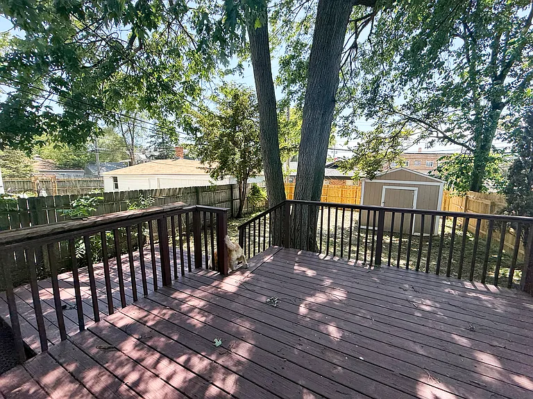 Back deck and yard.