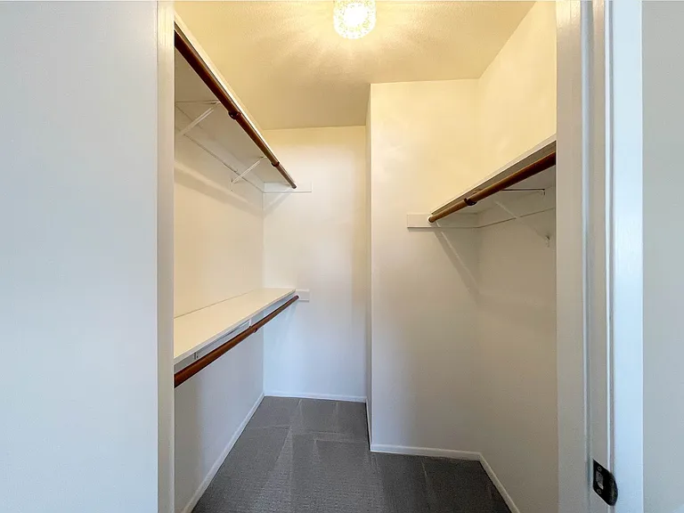 Roomy, walk-in closets