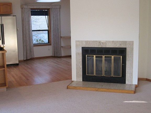 Inviting fireplace off the Family Room