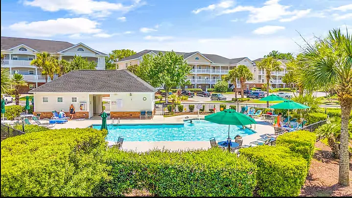 The Wedgewood community pool is visible from our building - just steps from a cool, refreshing dip.