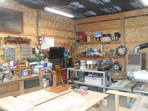 Workshop attached to garage