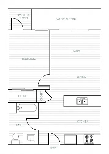 Floor plan One Bedroom
