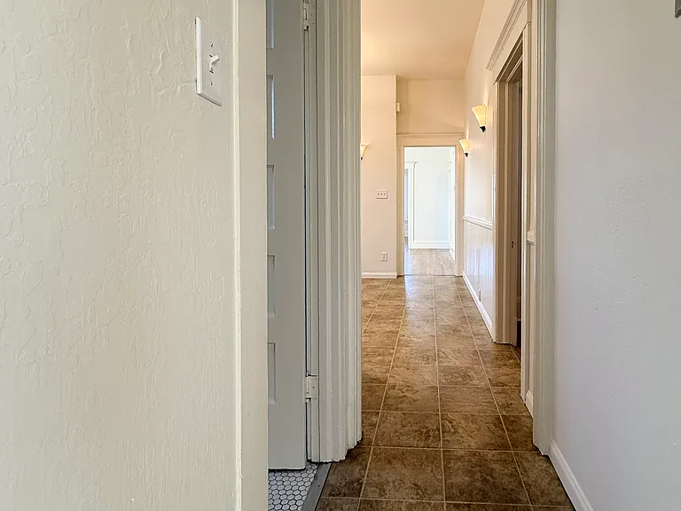 looking down hallway toward front of house