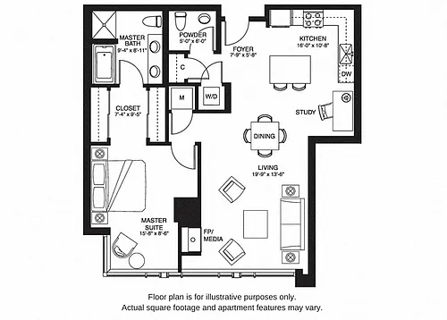 Floor plan A15 South