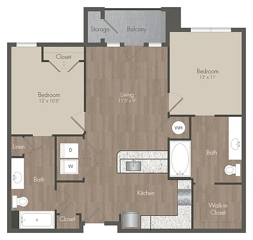Floor plan B4 - 2X2