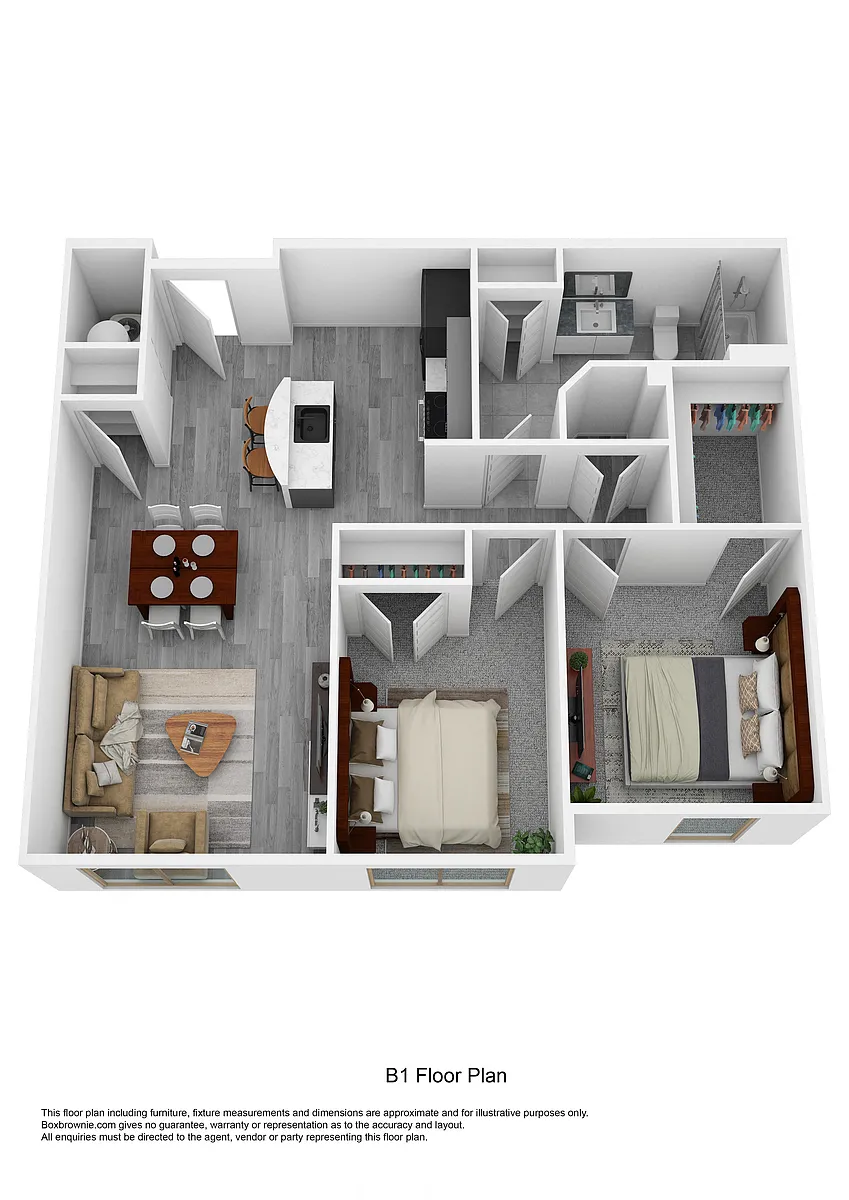 Floor plan B1 - Two Bedroom