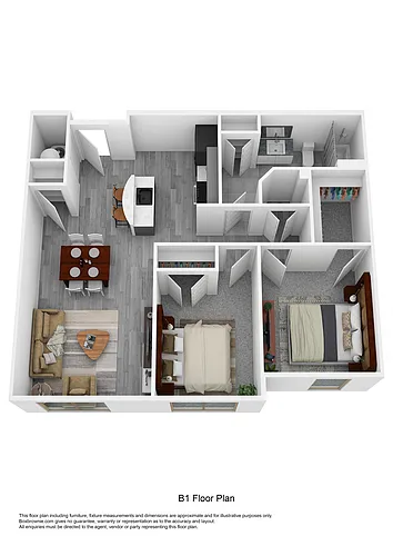 Floor plan B1 - Two Bedroom