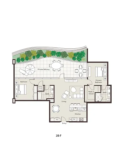Floor plan 2B-F