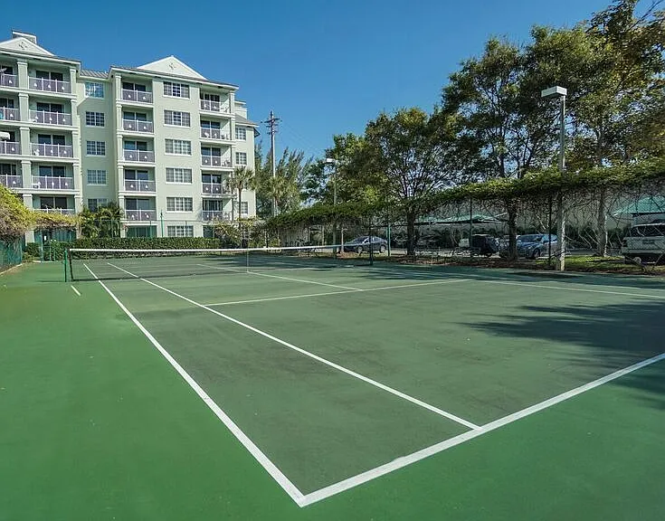 Apartments overlooking Tennis Court