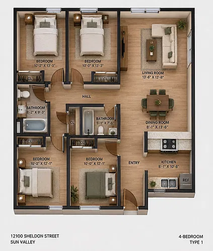 Floor plan 321 - 3rd Floor