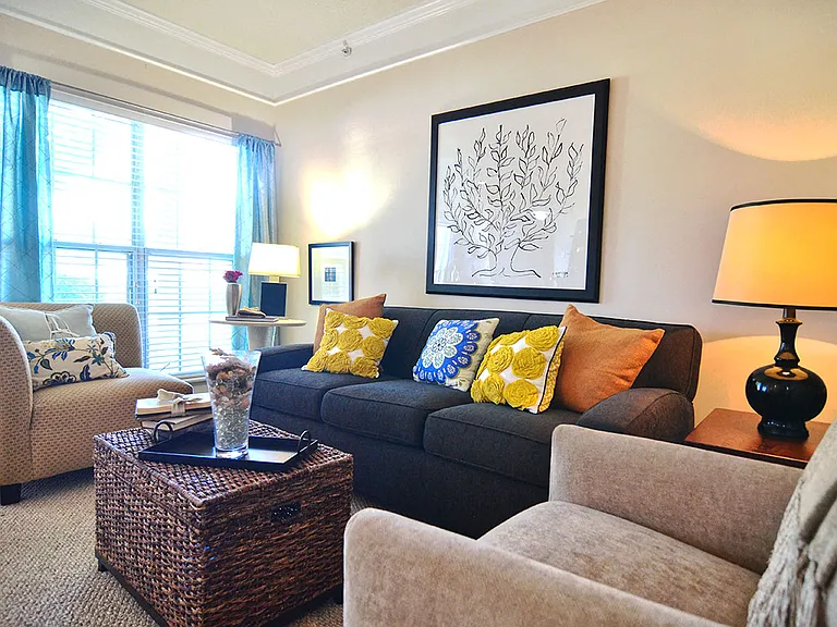 Living area with abundant natural light