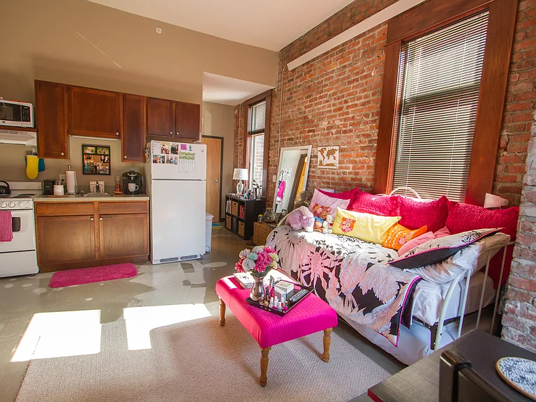 We offer studio, 1-bed, and 2-bed layouts.
