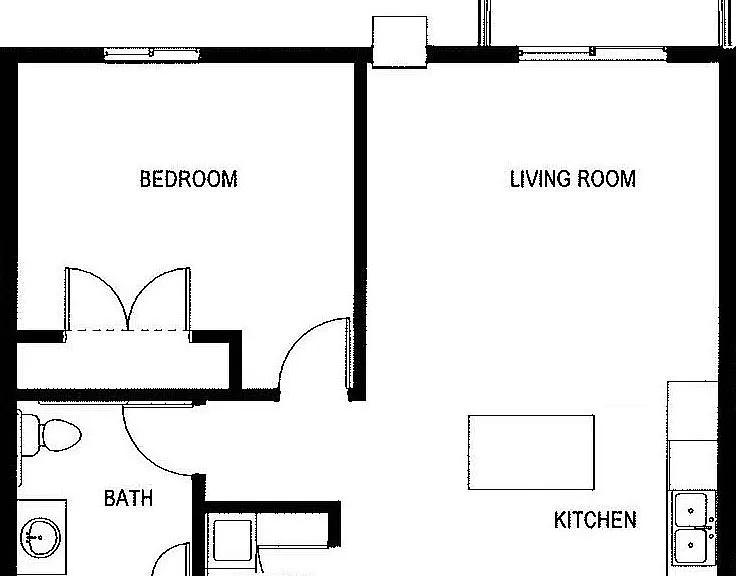 1 Bed , 1 Bath 723 sq ft