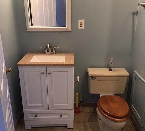 Spacious Bathroom - tub off to the right