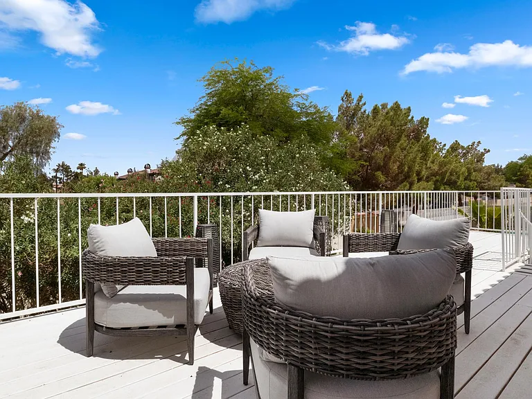 Upper patio adjacent to the main bedroom