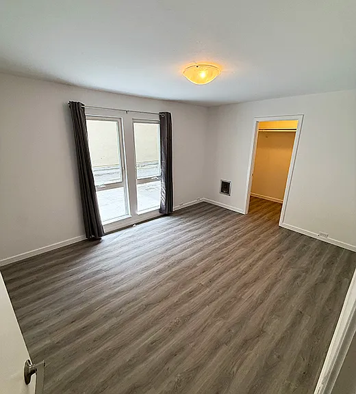 Bedroom with extra large closet