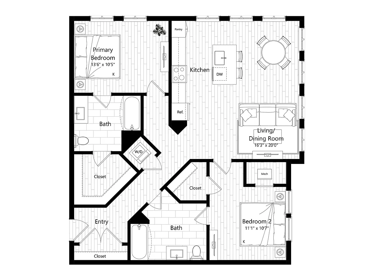 Floor plan B6