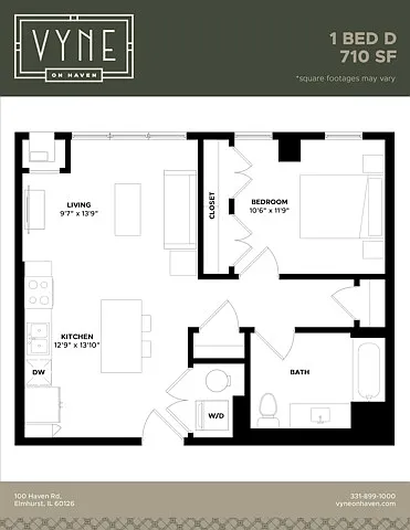Floor plan 1 BED - D ADAPTABLE